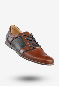Półbuty Wizytowe Męskie Skórzane Buty Eleganckie Brązowe Rosetti 346