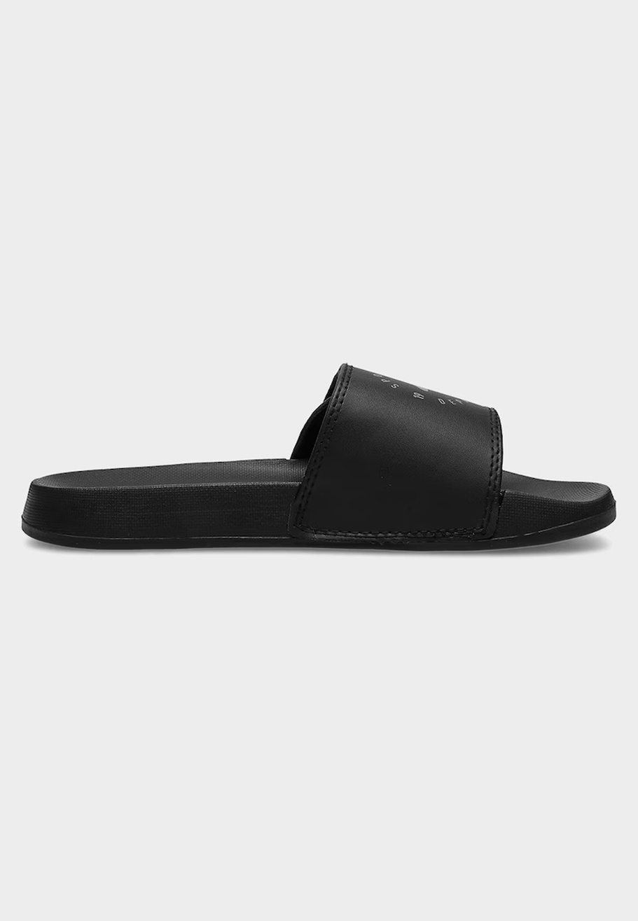 Klapki Chłopięce 4F Buty Basenowe Lekkie EVA Z Logo Czarne 4FJMM00FFLIM043A