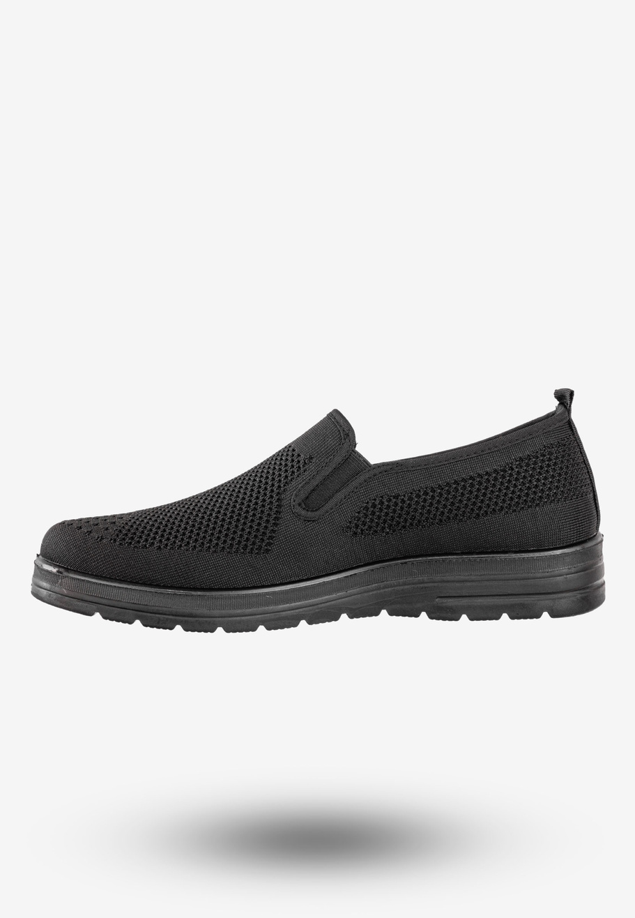 Sneakersy Męskie Buty Sportowe Wsuwane News Czarne 9TX02-1022