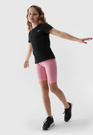 Legginsy Dziewczęce Kolarki 4F dzianinowe jasny róż 4FJWSS24TTIGF129