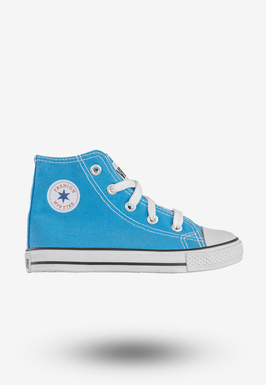 Trampki Dziecięce Wysokie Na Zamek Buty Sportowe Niebieskie HVR DL8171-2-10
