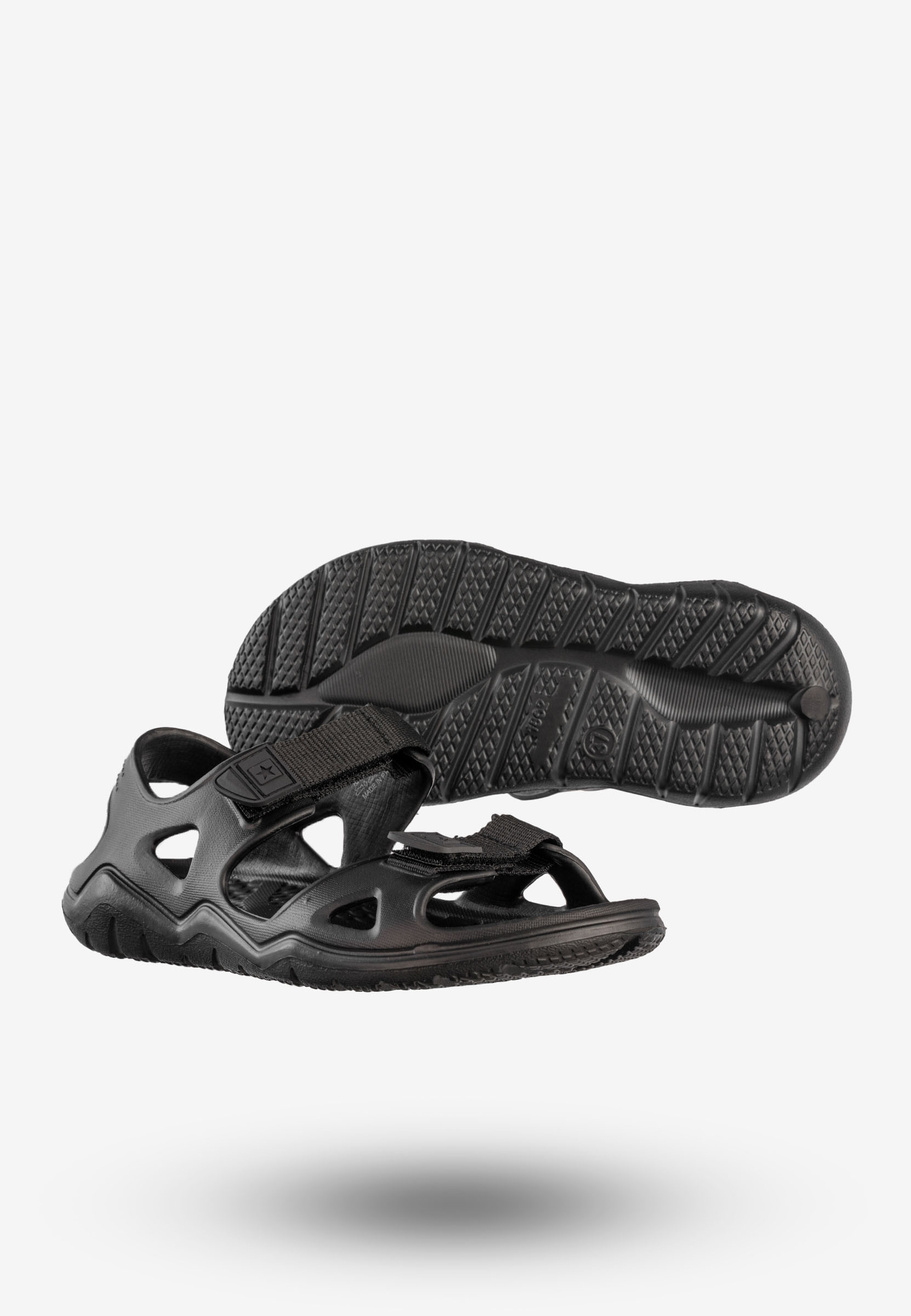 Sandały Damskie BIG STAR Klasyczne Buty Na Rzepy Czarne RR274A512