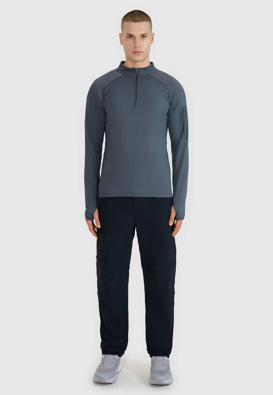 Bluza Męska Trekkingowa 4F Szybkoschnąca Sportowa Antrcyt 4FWSS25TFSWM493