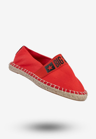 Espadryle Damskie BIG STAR Buty Wsuwane Czerwone HH274476