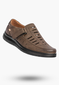 Półbuty Męskie Ekoskóra Eleganckie Buty Brązowe Unisoft 26MN-9743