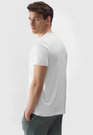 Koszulka Męska 4F Sportowy T-shirt Biały Regular TTSHM1154