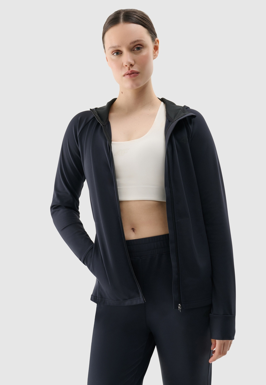 Bluza Damska 4F Treningowa Sportowa Rozpinana Czarna 4FRSS25TFSWF467