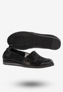 Baleriny Damskie Buty Ze Skóry Naturalnej Czarne Korda 1539