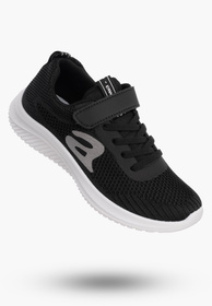Buty Dziecięce Sneakersy Czarne Na Rzepy Sportowe Materiałowe Z394