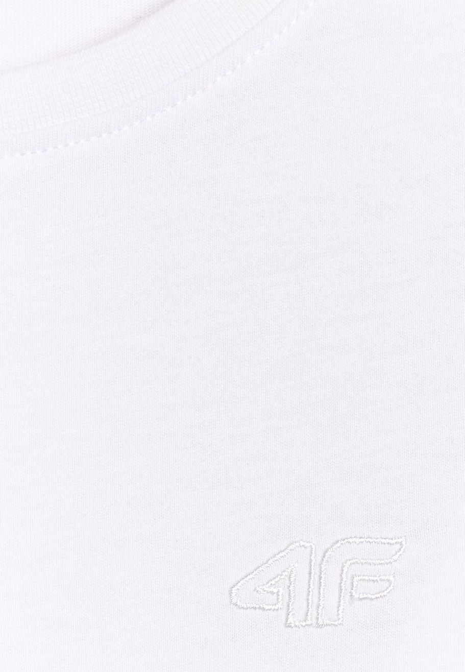 Koszulka Dziewczęca 4F T-shirt Biały Basic Podkoszulek 4FJWMM00TTSHF2332