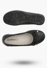 Baleriny Dziewczęce Buty Eleganckie Lekkie Skórzana Wkładka Czarne APAWWA T1235P