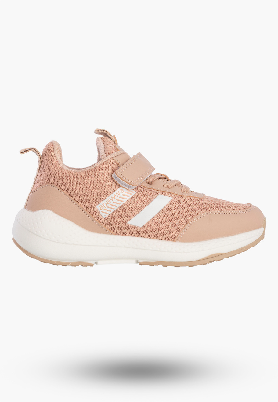 Sneakersy Dziecięce Buty Sportowe Na Rzepy Lekkie Wygodne Różowe APAWWA G661/G662