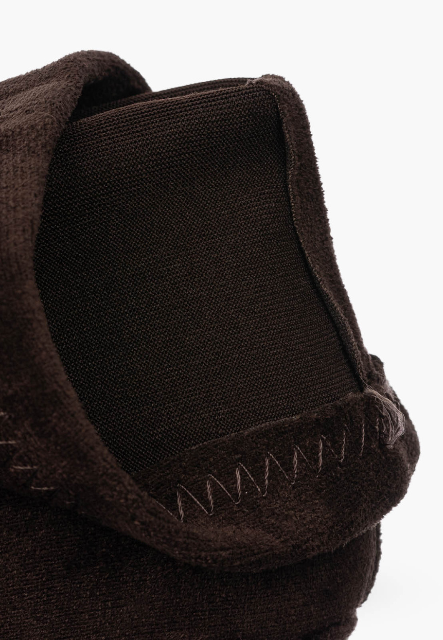 Botki Damskie Buty Na Zimę Za Kostkę Stylowe Wsuwane Brązowe