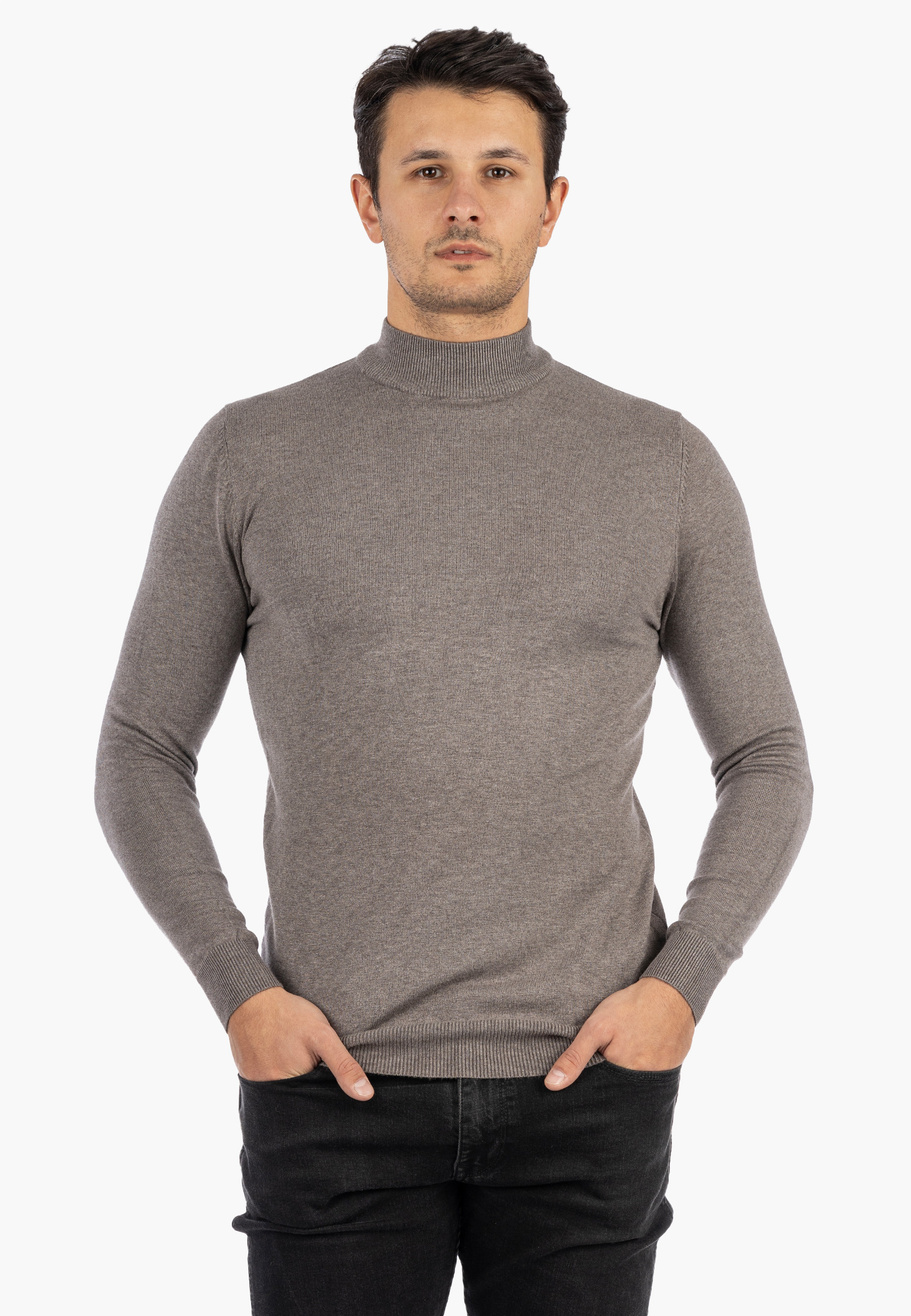 Półgolf Męski Slim Fit Szary