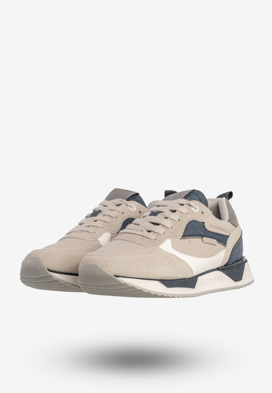 Sneakersy Męskie BIG STAR Buty Sportowe Szare NN174348
