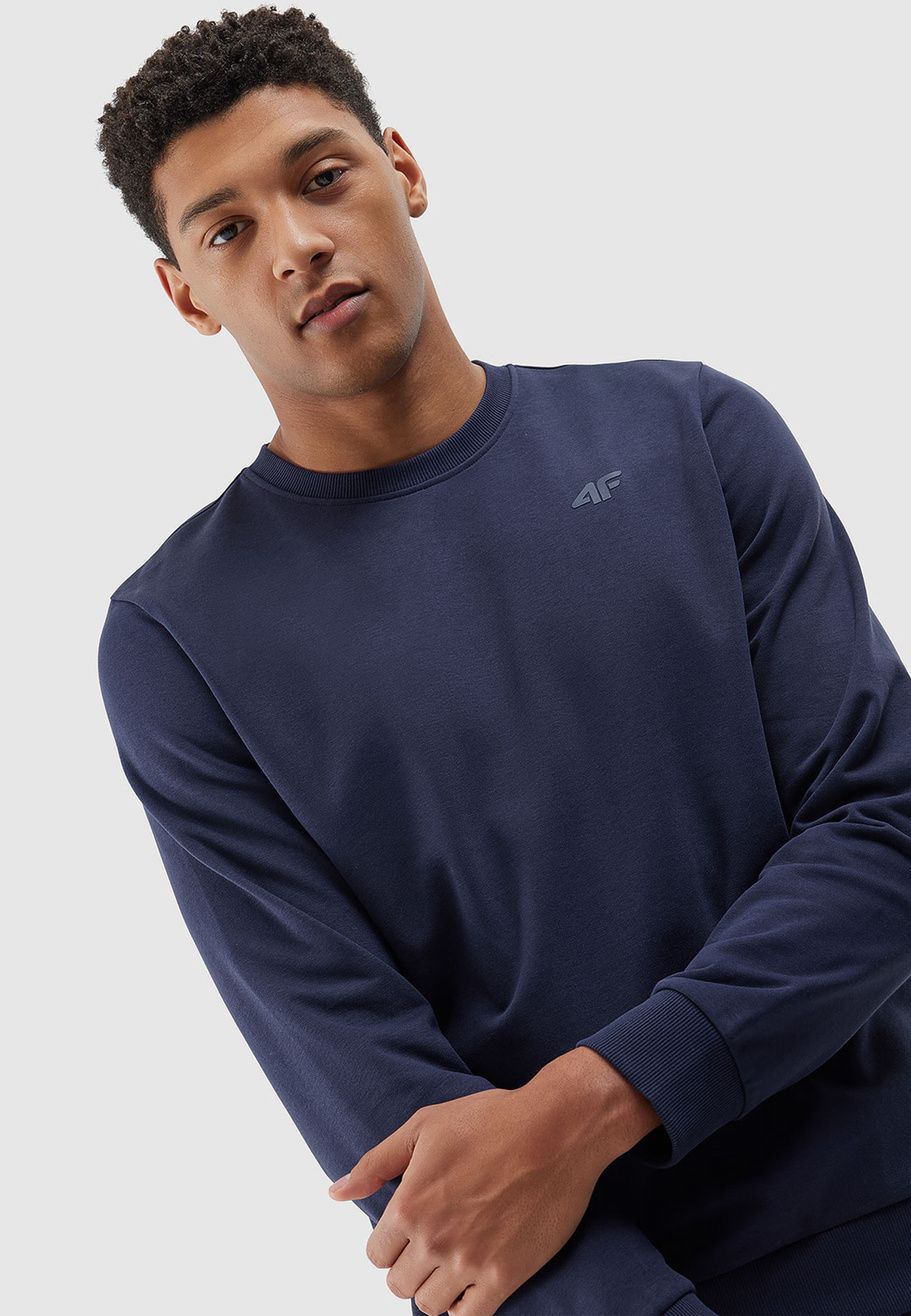 Bluza Męska 4F Granatowa Basic 4FSS23TSWSM0705
