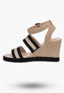 Sandały na koturnie Big Star Czarne Buty Damskie LL274884