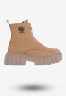 Botki Damskie Buty Skórzane Trapery Na Zimę Camel 1292