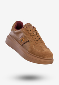 Sneakersy Damskie Skórzane Buty Na Platformie Półbuty Brązowe Daniel Lopez SS2D4005