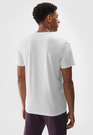 Koszulka Męska 4F Sportowy T-shirt Treningowy Biały 4FWAW24TFTSM0998