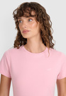 Koszulka Damska 4F T-shirt Slim Fit Gładki Różowy 4FWMM00TTSHF2255