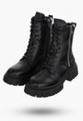 Buty Damskie BIG STAR Botki Czarne Trapery MM274578