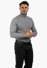 Golf Męski Elegancki Sweter Klasyczny Szary G-S-1-2024