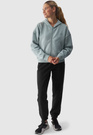 Bluza Damska 4F Sportowa Dresowa Rozpinana Ocieplana Z Kapturem Miętowa 4FWAW24TSWSF1306