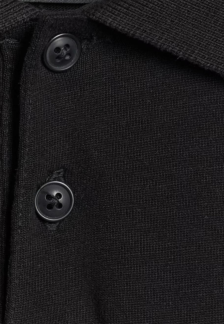 Longsleeve Chłopięcy 4F Regular Bluzka z kołnierzykiem Czarna 4FJWAW25TLONM483