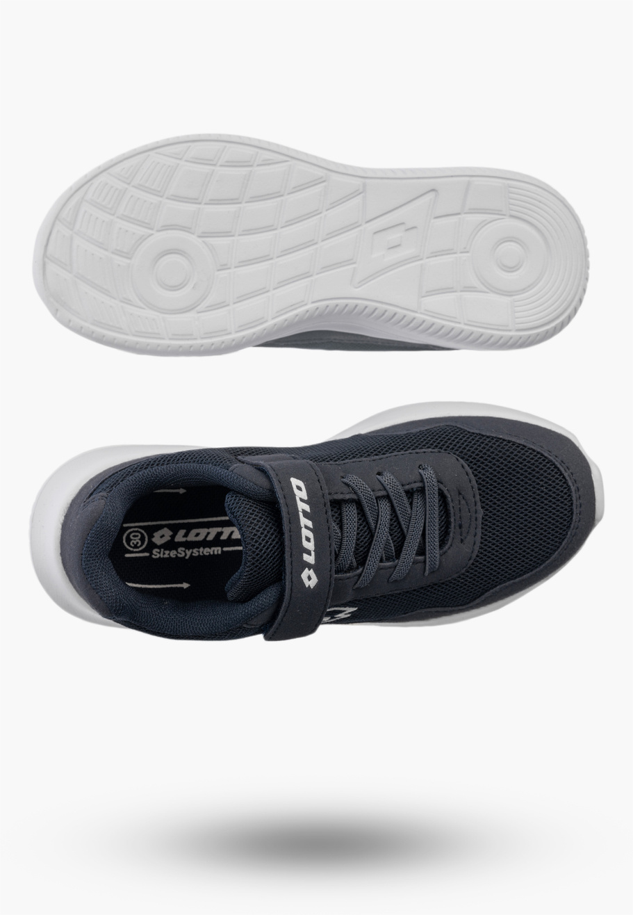 Sneakersy Dziecięce Buty Sportowe Lekkie Na Rzepy Siatka Granatowe LOTTO