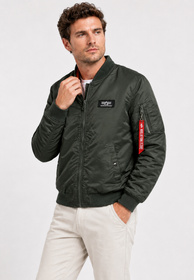 Kurtka Bomberka Męska Przejściowa Miejska Pilotka Casual Khaki