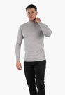 Półgolf Męski Elegancki Sweter Klasyczny Szary PG-S-1-2024