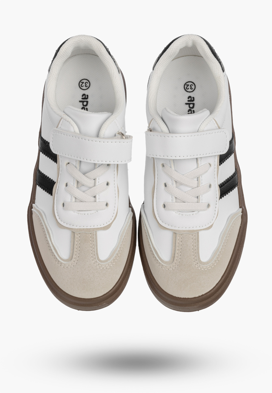 Buty Dziecięce Trampki Sneakersy na Rzepy Szare R1444P