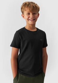 Koszulka 4F chłopięca czarny t-shirt basic