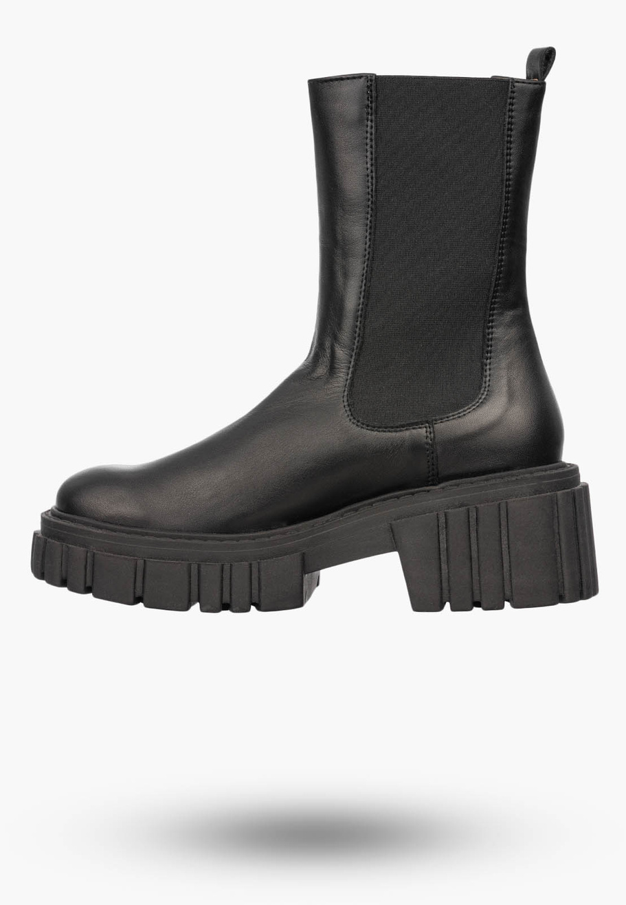 Sztyblety Damskie ULMANI SHOES Skórzane Buty Casual Czarne PROUKT POLSKI