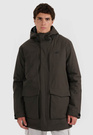 Kurtka Parka Męska 4F Zimowa Ocieplana NeoDry Z Kapturem Khaki 4FWAW25TTJAM0884