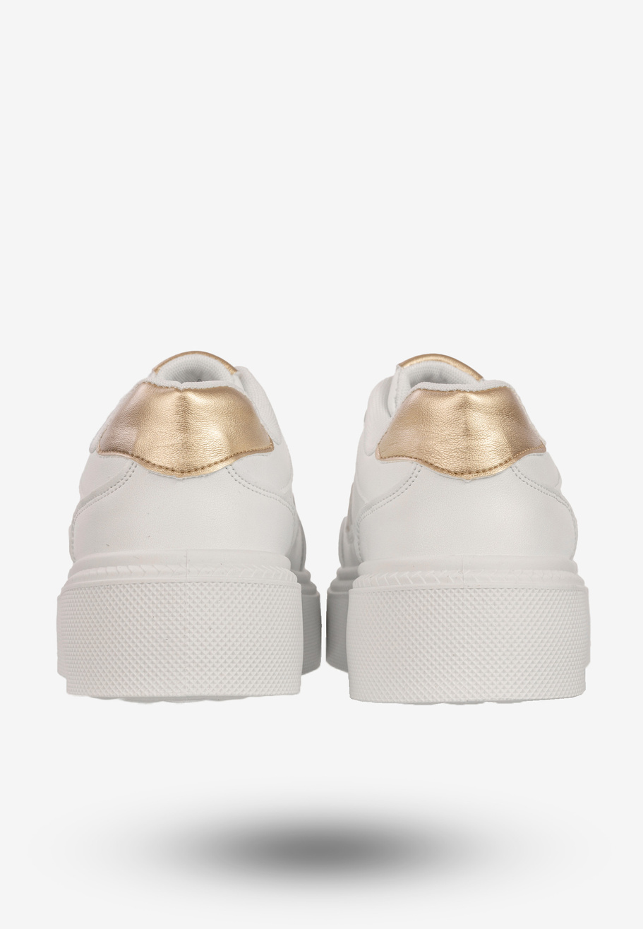 Sneakersy Damskie BIG STAR Buty Sportowe Półbuty Na Platformie Białe SS274359