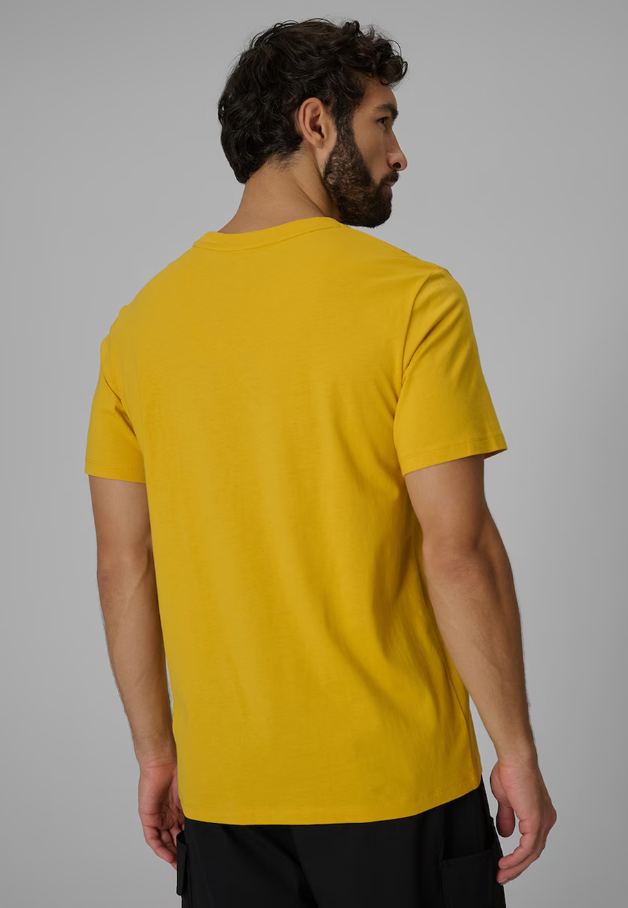 Koszulka Męska 4F T-Shirt Bawełniany Regular Sportowy Żółty 4FWSS26TTSHM2659