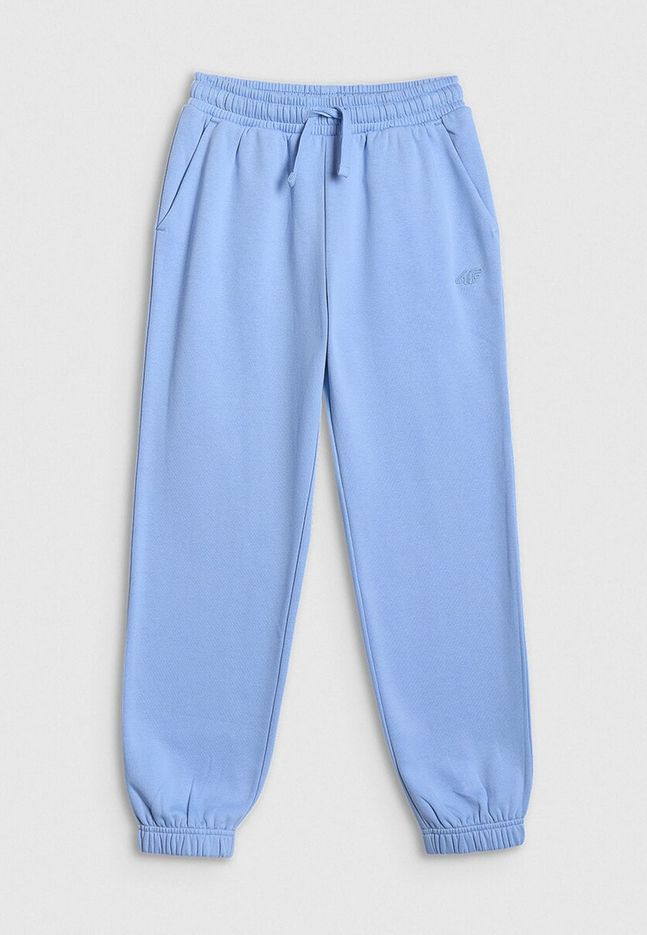 Spodnie Dziewczęce 4F Sportowe Dresowe Jogger Ocieplane Niebieskie 4FJWSS26TTROF1502