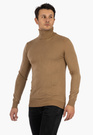 Golf Męski Slim Fit Camel