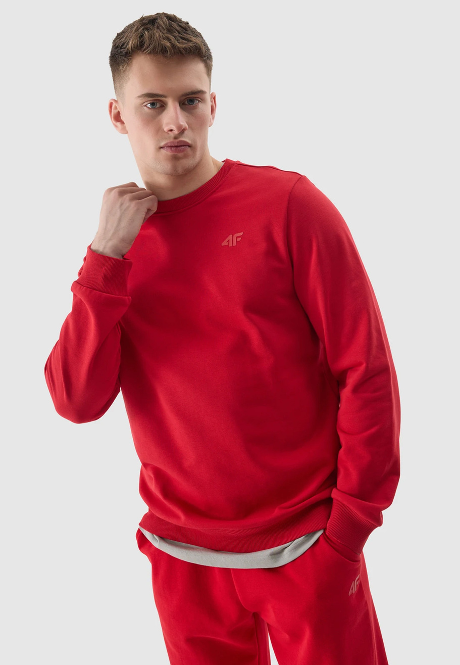 Bluza Męska 4F Sportowa Czerwona nierozpinana TSWSM1181