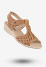 Sandały Damskie Ekoskóra Buty Na Wiosnę Lato Aloeloe Camel AA244046