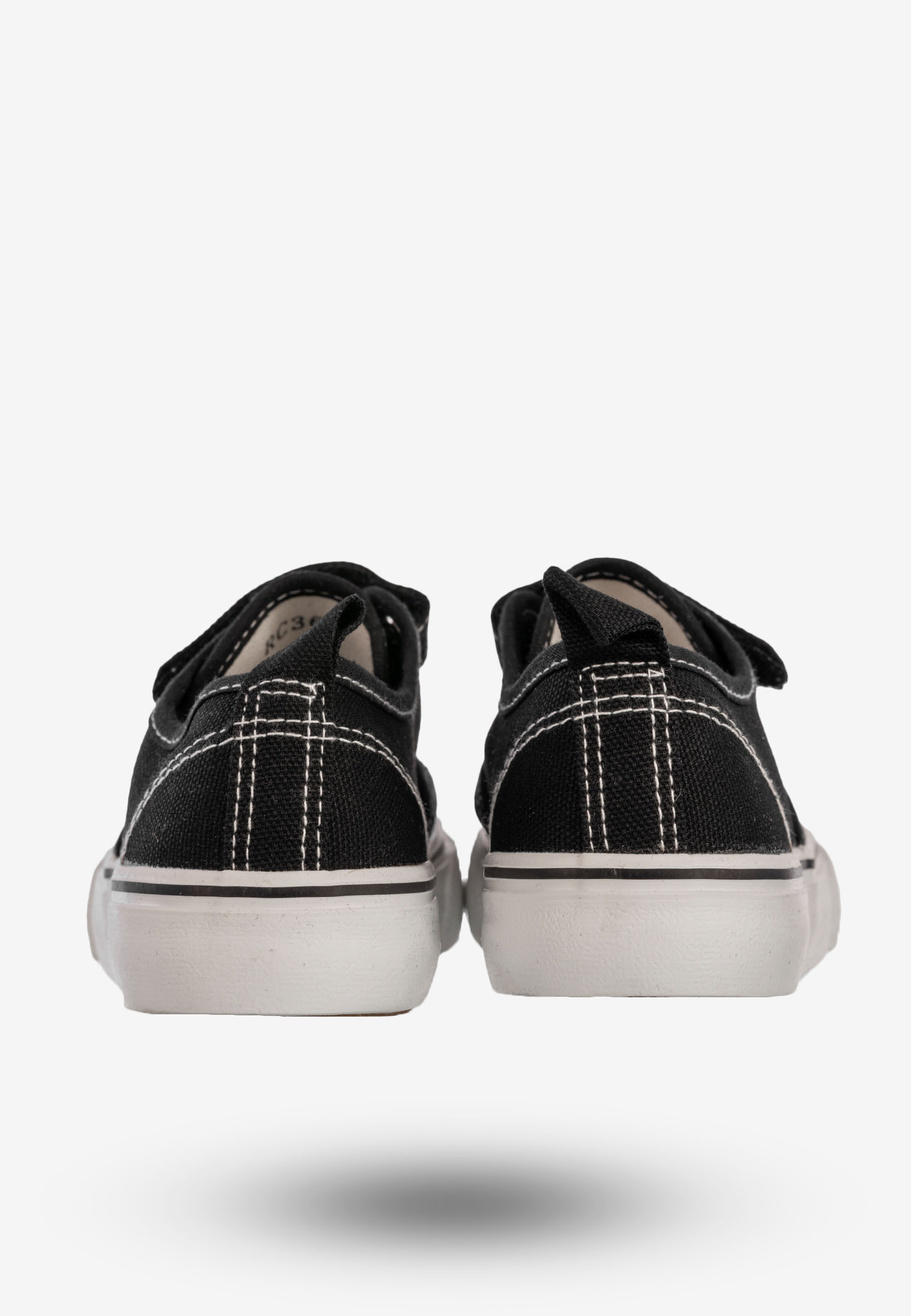 Tenisówki Dziecięce Na Rzepy Buty Sportowe Trampki Czarne Apawwa RC360