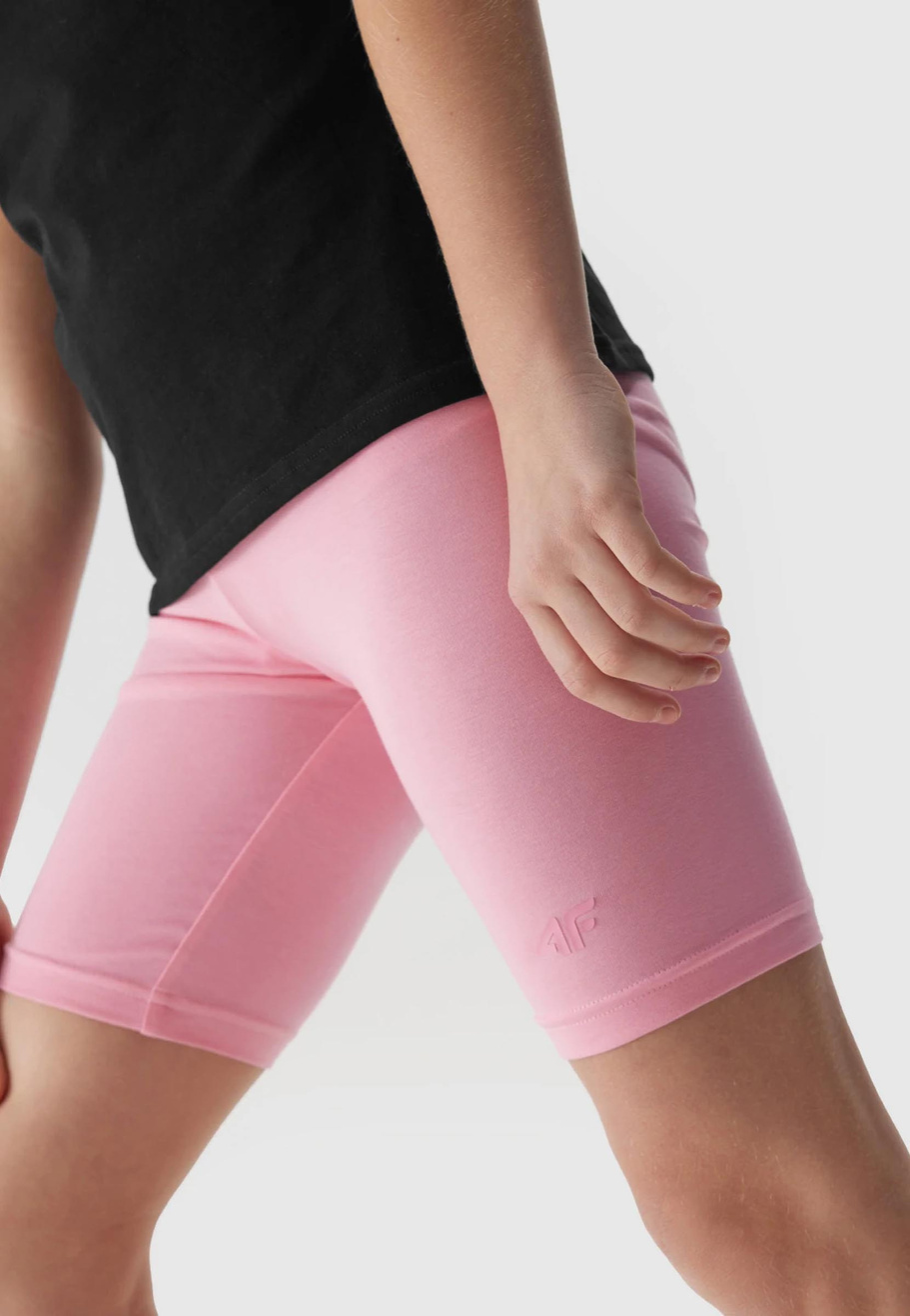 Legginsy Dziewczęce Kolarki 4F dzianinowe różowe 4FJWSS24TTIGF129
