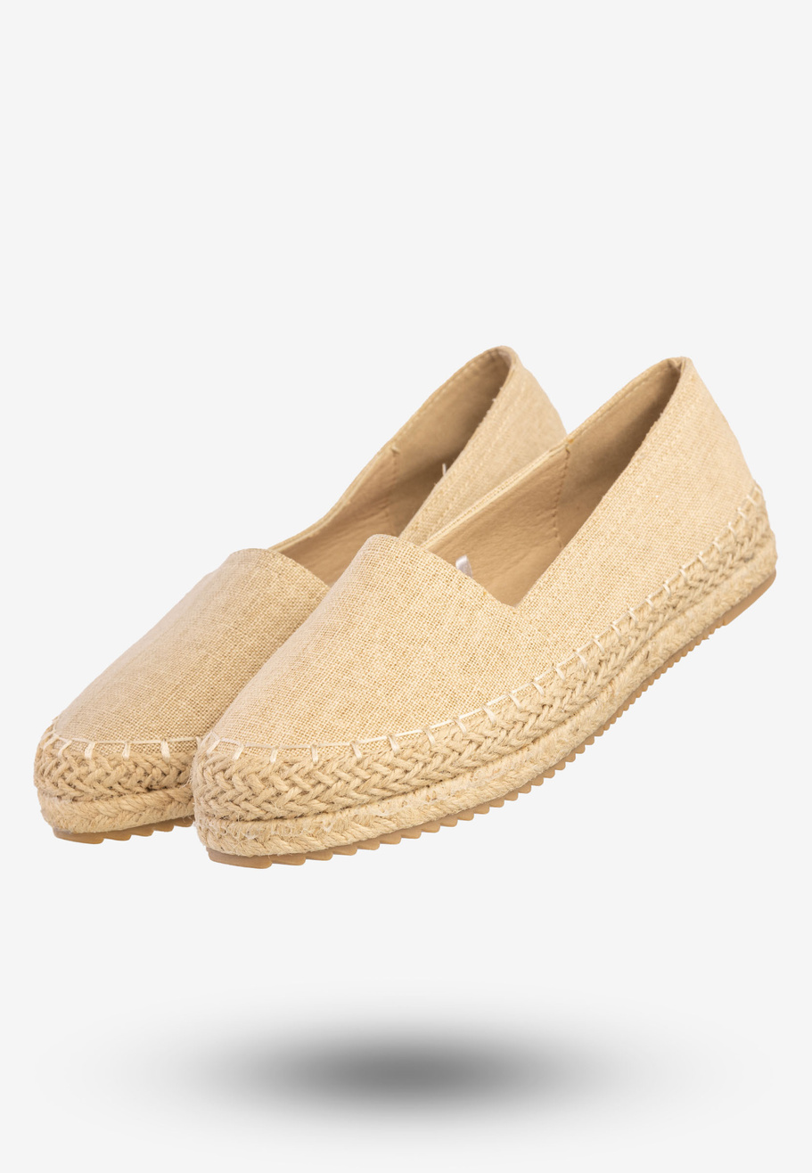 Espadryle Damskie Buty Półbuty American Club Beżowe C015-150427-9