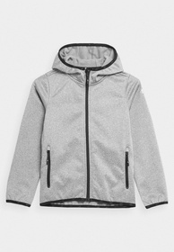 Kurtka Chłopięca 4F Jasny Szary Softshell HJZ22-JSFM001-24M