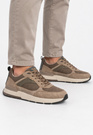 Sneakersy Męskie Ekoskóra Buty Sportowe Casual Wygodne Brązowe Gelteo