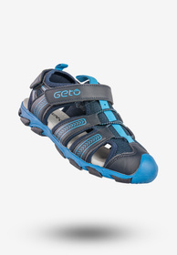 Sandały Chłopięce Buty Na Rzepy Sportowe Niebieskie Gelteo D-959