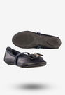 Baleriny Dziewczęce Ekoskóra Buty Eleganckie Z Kokardką Granatowe Footwear DD2035A