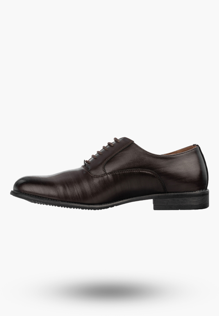 Buty Skórzane Męskie Półbuty Wizytowe Eleganckie Brązowe WOJTYŁKO